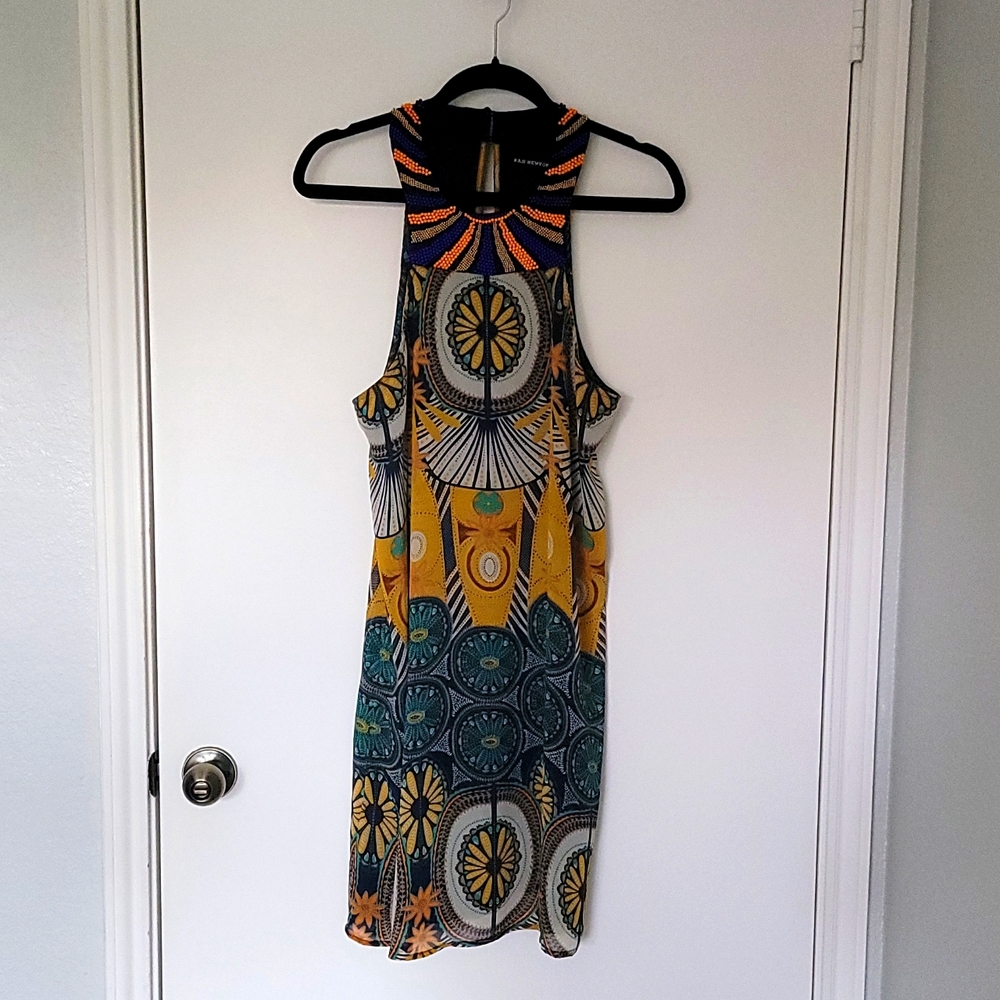 Kas New York Multi-colored Beaded Neck Sheath S:L